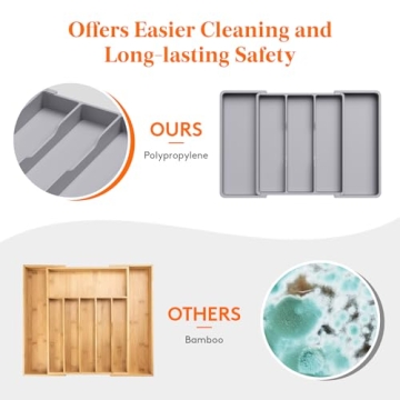 Lifewit Adjustable Utensil Organizer for Kitchen Drawers