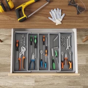 Lifewit Adjustable Utensil Organizer for Kitchen Drawers