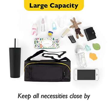 Upperkids Essentials Bag Compatible with Doona Infant Car Seat Stroller, Stroller Accessories, Organ...