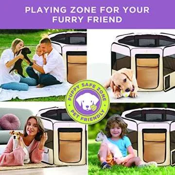 Zampa Dog Playpen Portable Indoor Outdoor Pet Carrier