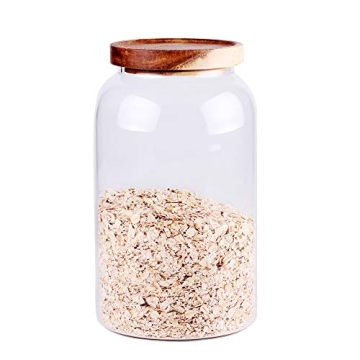 Stylish Large Glass Food Canisters with Airtight Lids