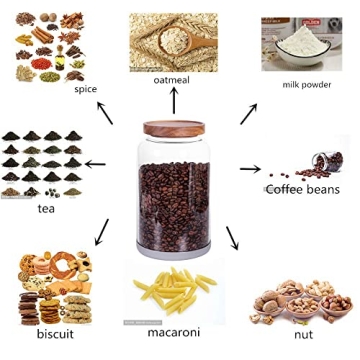 Stylish Large Glass Food Canisters with Airtight Lids