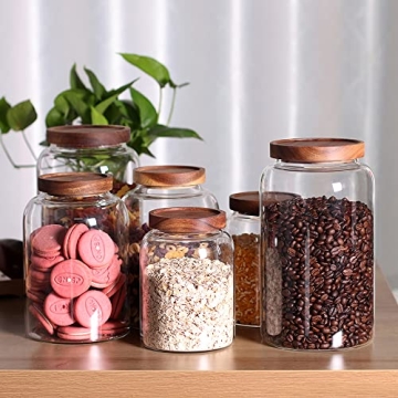 Stylish Large Glass Food Canisters with Airtight Lids
