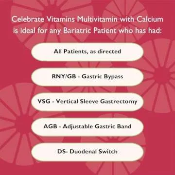 Celebrate Vitamins Essential Multi 4-in-1 Powder - Bariatric Multivitamin, 500mg Calcium, 4g Fiber, 25g Protein Shake Mix - Chocolate Milk (14 Servings)
