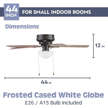 Prominence Home Alvina 44 Inch Ceiling Fan with LED Light