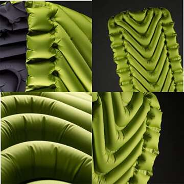 KLYMIT Static V2 Inflatable Sleeping Pad | Portable, Ultralight, Easy to Inflate, Foldable Air Bed for Camping, Backpacking & Hiking — Green