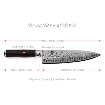 Shun Hiro SG2 8-inch Chef's Knife - Precision Craftsmanship