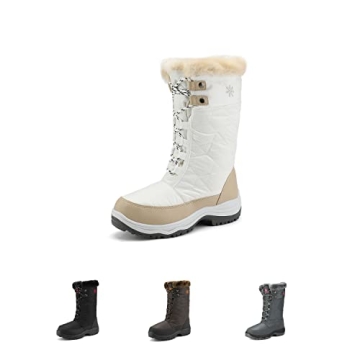 DREAM PAIRS Faux Fur Winter Snow Boots for Women