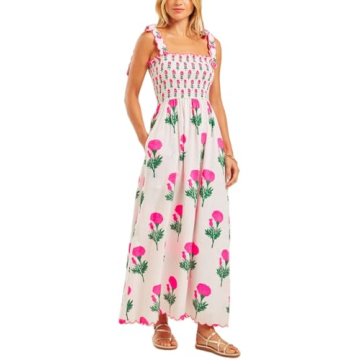 Boho Tie Shoulder Dress for Women - Flowy & Comfortable