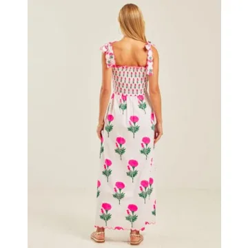 Boho Tie Shoulder Dress for Women - Flowy & Comfortable