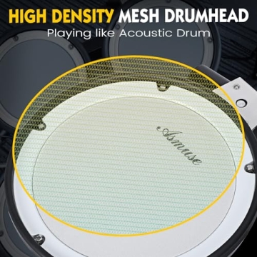 Asmuse Electronic Drum Set for All Ages With Mesh Snare