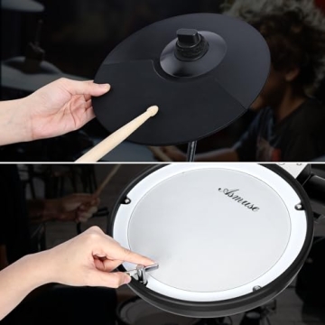 Asmuse Electronic Drum Set for All Ages With Mesh Snare
