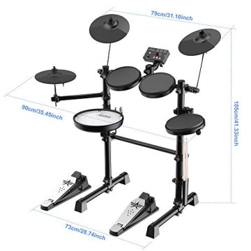 Asmuse Electronic Drum Set for All Ages With Mesh Snare