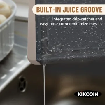 Non-Slip Plastic Cutting Board Set with Juice Grooves Dishwasher Safe