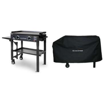Blackstone 28 inch Outdoor Flat Top Gas Grill Griddle Station - 2-burner - Propane Fueled - Restaura...