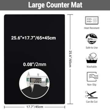 Ewen Silicone Mats - Extra Thick Kitchen Counter Protectors