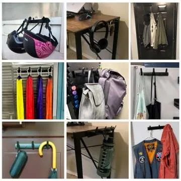 ULIBERMAGNET Magnetic Coat Hooks,Heavy Duty Magnetic Rack,Strong Rubber Magnetic Hanger for Refrigerator,Metal Cabinet,Door,Hanging Coat, Towel, Bag, Scarf, Helmet(Matte Black/3 Hooks)