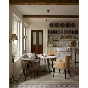 Loloi Chris Loves Julia Scottie Collection SCO-01 Fog/Ivory 7'-9" x 9'-9", .87" Pile Height, Area Ru...