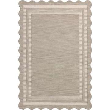 Loloi Chris Loves Julia Scottie Collection SCO-01 Fog/Ivory 7'-9" x 9'-9", .87" Pile Height, Area Rug