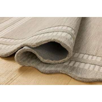 Loloi Chris Loves Julia Scottie Collection SCO-01 Fog/Ivory 7'-9" x 9'-9", .87" Pile Height, Area Rug