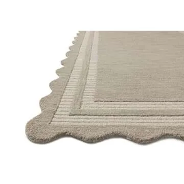 Loloi Chris Loves Julia Scottie Collection SCO-01 Fog/Ivory 7'-9" x 9'-9", .87" Pile Height, Area Rug