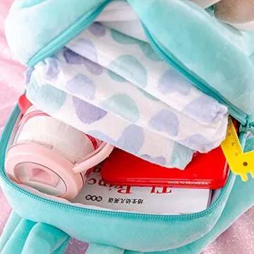 Gloveleya Plush Kids Backpack with Soft Baby Doll 9"