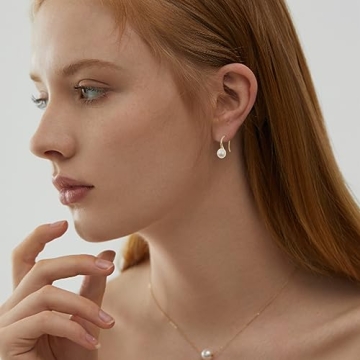 Elegant Gold Plated Pearl Drop Earrings for Women