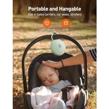 Sympa Portable Sound Machine Baby, Sound Machine Portable with 10 Natural Soothing Sounds for Adult, Portable White Noise Machine Baby with Night Light for Sleep Aid & Travel, Noise Canceling, Green