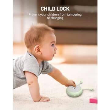 Sympa Portable Sound Machine Baby, Sound Machine Portable with 10 Natural Soothing Sounds for Adult, Portable White Noise Machine Baby with Night Light for Sleep Aid & Travel, Noise Canceling, Green