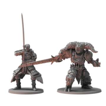 Steamforged Games Dark Souls The Roleplaying Game Miniatures Bundle: Crystal Lizards, Sir Alonne & Smelter Demon, Sinister Barrels, Bonfires, Hungry Mimics, and Dark Knights (28 Figures)