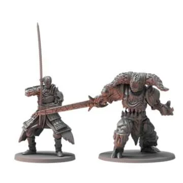 Steamforged Games Dark Souls The Roleplaying Game Miniatures Bundle: Crystal Lizards, Sir Alonne & Smelter Demon, Sinister Barrels, Bonfires, Hungry Mimics, and Dark Knights (28 Figures)