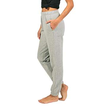 COLOSSEUM Active Women's Aubrey Comfy Fleece Jogger Pant with Pockets (Heather Grey, Medium)