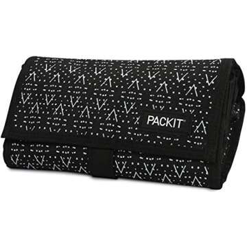 PACKIT pack it 10 inch 10 hour Freezable Foldable Reusable Multipal Uses Lunch Bag with Adjustable Strap (Grey Camo)