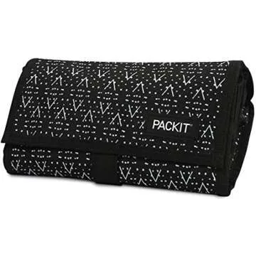 PACKIT pack it 10 inch 10 hour Freezable Foldable Reusable Multipal Uses Lunch Bag with Adjustable Strap (Grey Camo)