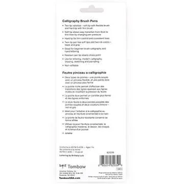 Tombow Fudenosuke Brush Pens 3-Pack for Calligraphy