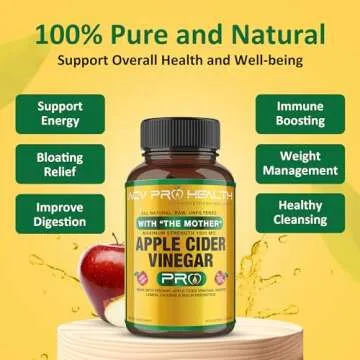 ACV Pro Apple Cider Vinegar Capsules Certified Organic with Mother ACV Pills Detox Cleanse Acid Reflux Relief Support Supplement Ginger Root Cayenne Pepper Powder