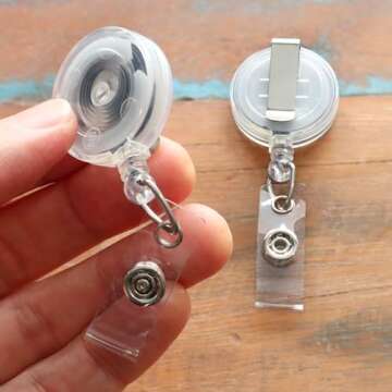 Bulk 100 Pack - Premium Retractable ID & Key-Card Badge Reels with Secure Metal Belt Clip and 34” Pull by Specialist ID