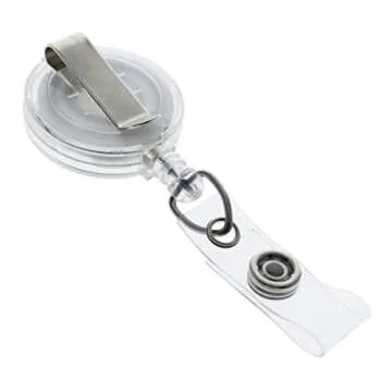 Bulk 100 Pack - Premium Retractable ID & Key-Card Badge Reels with Secure Metal Belt Clip and 34” Pull by Specialist ID