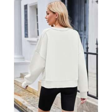 MEROKEETY Women's Cropped Sweatshirt – Cozy Fall Essential