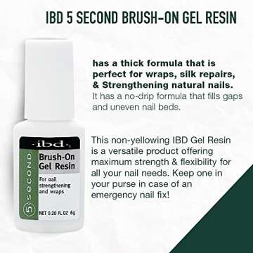 IBD Brush-On Gel Resin for Instant Nail Repairs 5 Seconds