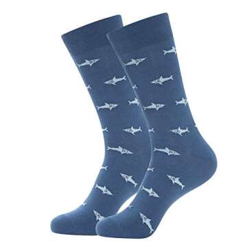 YEJIMONG Men’s Fun Animal Patterned Dress Socks - Cotton Funny and Novelty Casual Crew Socks 12 Pack (Shoe Size 9-12) (Animal Pattern - 12 Pairs)