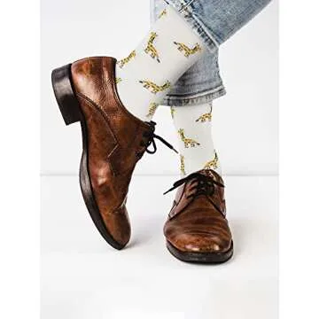 YEJIMONG Fun Animal Patterned Dress Socks for Men