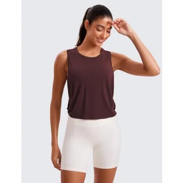 CRZ YOGA Pima Cotton Cropped Tank Top for Women - Stylish & Comfortable