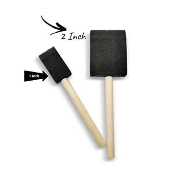 Artlicious Foam Brush Set - Pack of 20 Disposable, 2-inch Sponge Paint Brushes for Acrylic Painting,...