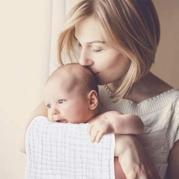 Looxii Ultra Soft Absorbent 100% Cotton Muslin Burp Cloths