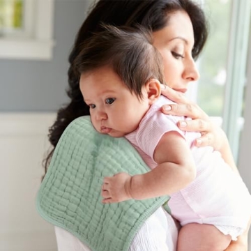 Looxii Ultra Soft Absorbent 100% Cotton Muslin Burp Cloths
