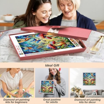 Mushroom Diamond Art Kits for Adults | 5D DIY Craft