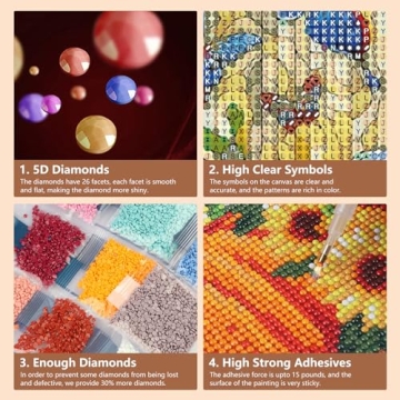 Mushroom Diamond Art Kits for Adults | 5D DIY Craft