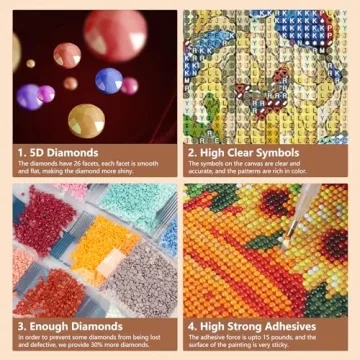 Mushroom Diamond Art Kits for Adults | 5D DIY Craft