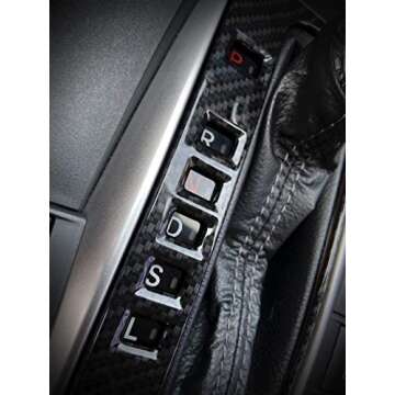 Carbon Fiber Grain Interior Gear ABS Panel Trim Shift Box Cover for Honda 10th Gen Civic 2016 2017 2018 2019 2020